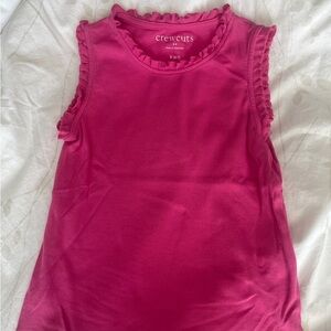 Crewcuts Hot Pink Ruffle-Trim Tank Top